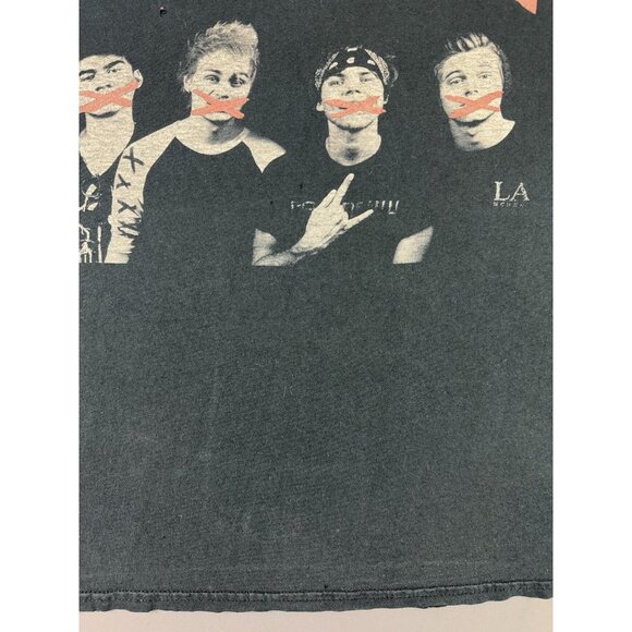 5 Seconds Of Summer Band Tee Pop Music Tour Concert Album Thrashed Black 2XL - Picture 6 of 14
